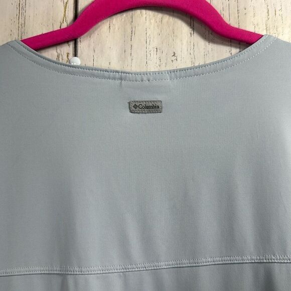Columbia Light Blue Drawstring Waist Active T Shirt Dress Outdoor Sporty Size S - Picture 11 of 14